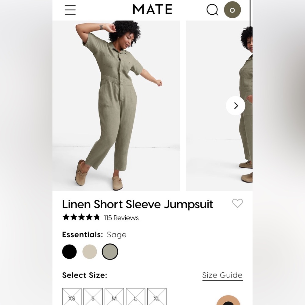 Linen Short Sleeve Jumpsuit